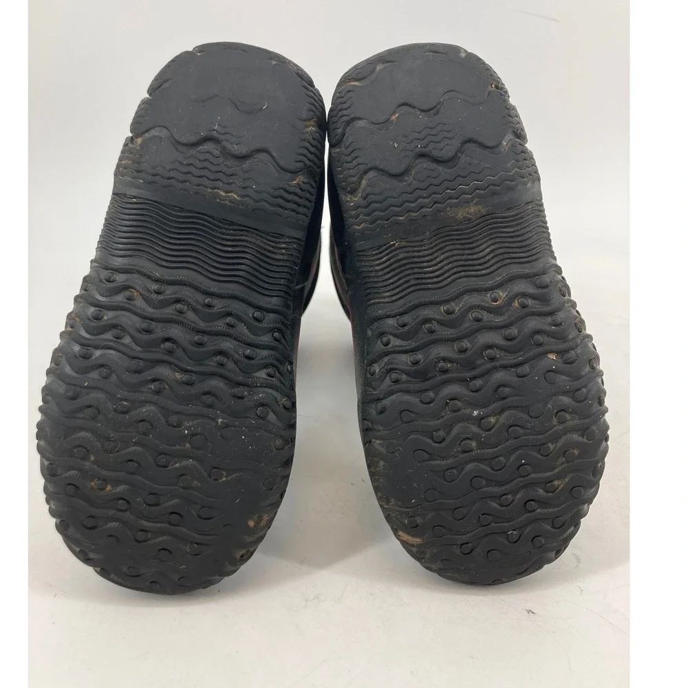 Bogs Classic Creepy Crawl Rain Boots Kids Size 13 Black Red Excellent Spider Web
